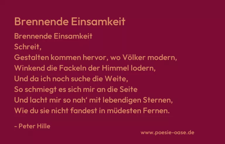 Brennende Einsamkeit