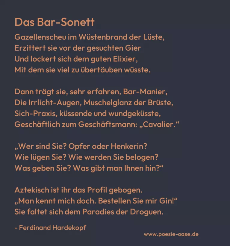 Das Bar-Sonett