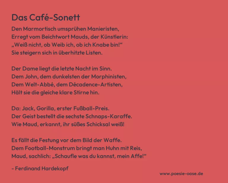 Das Café-Sonett