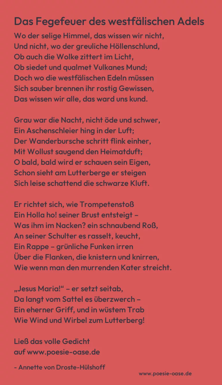 Das Fegefeuer des westfälischen Adels