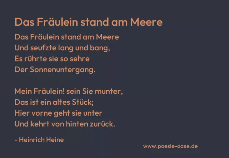 Das Fräulein stand am Meere