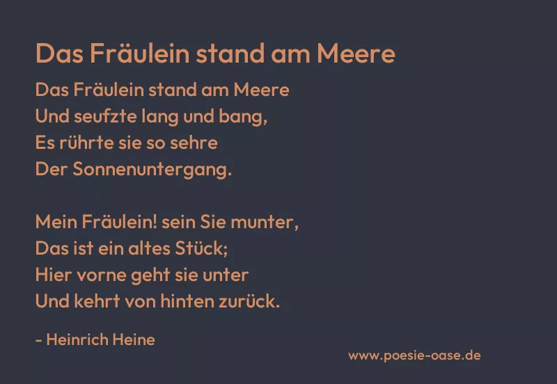 Gedicht: Das Fräulein stand am Meere von Heinrich Heine
