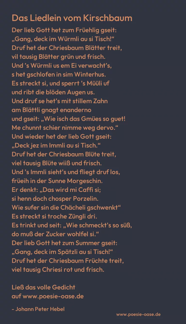 Das Liedlein vom Kirschbaum
