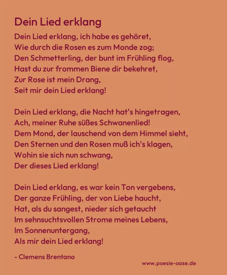 Dein Lied erklang