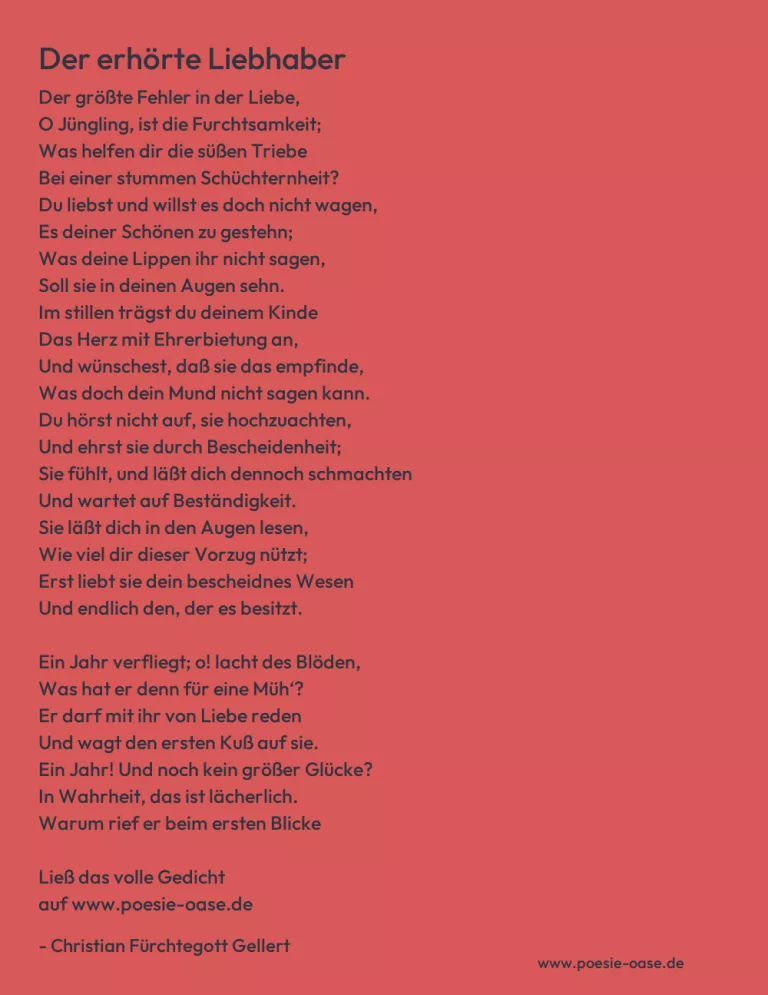 Der erhörte Liebhaber