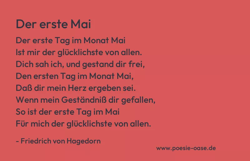 Gedicht: Der erste Mai von Friedrich von Hagedorn
