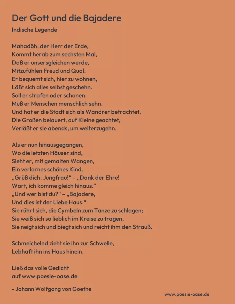 Der Gott und die Bajadere