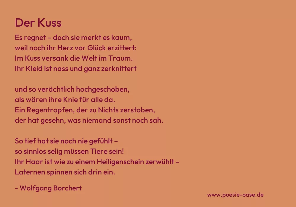 Gedicht: Der Kuss von Wolfgang Borchert