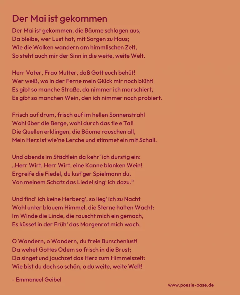 Der Mai ist gekommen