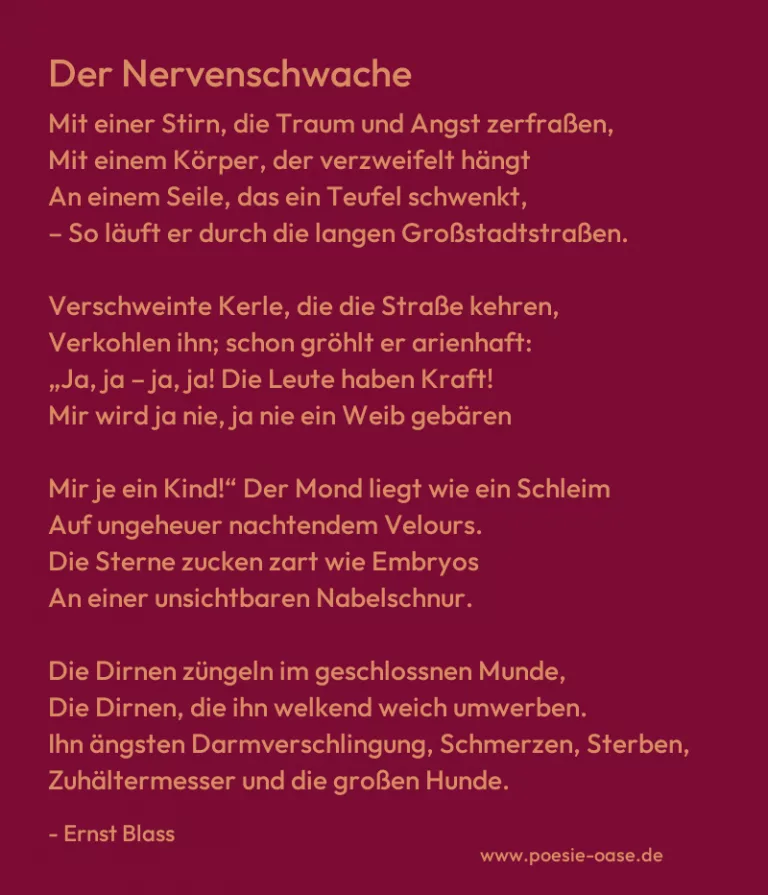 Der Nervenschwache