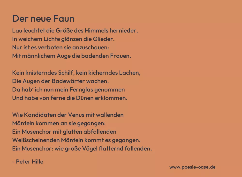 Gedicht: Der neue Faun von Peter Hille