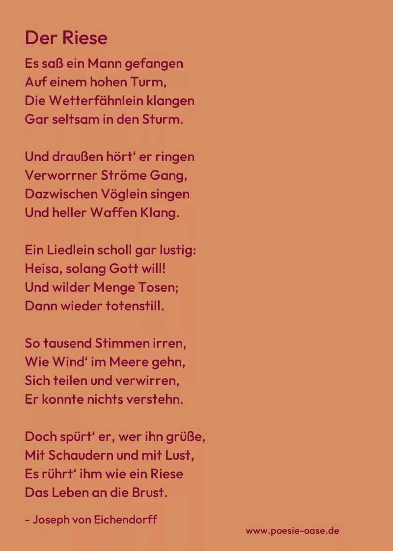 Gedicht: Der Riese von Joseph von Eichendorff