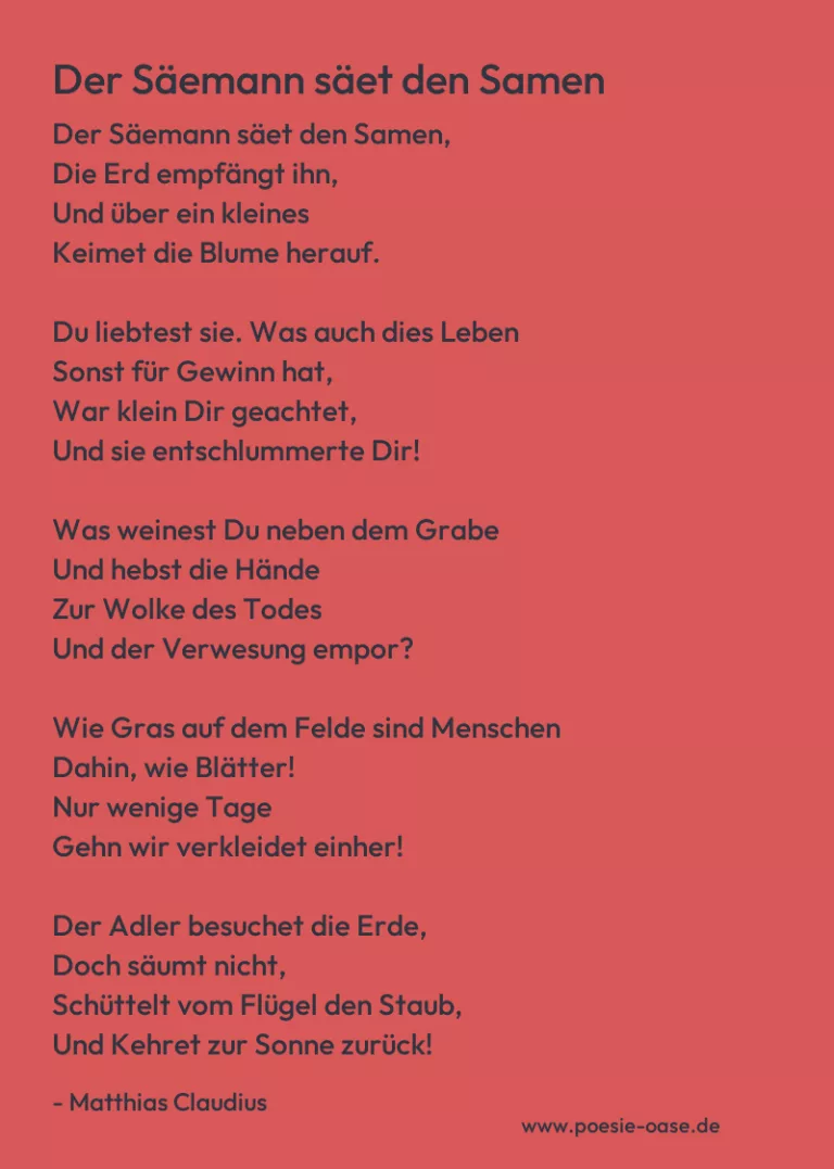 Der Säemann säet den Samen