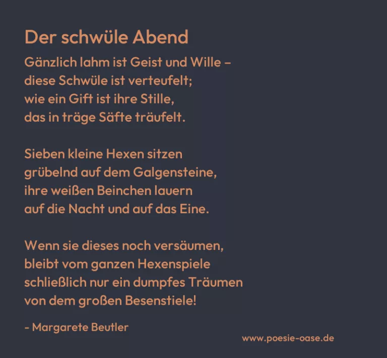 Der schwüle Abend