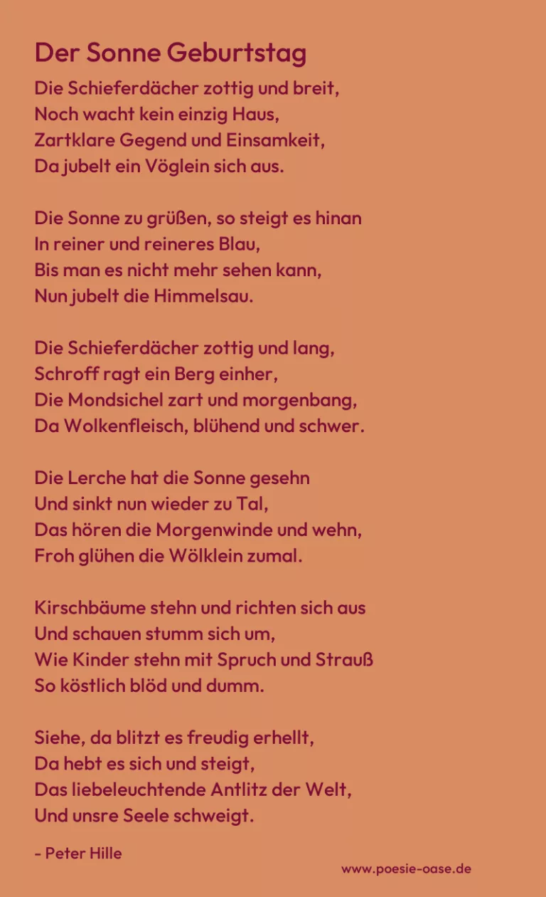 Der Sonne Geburtstag
