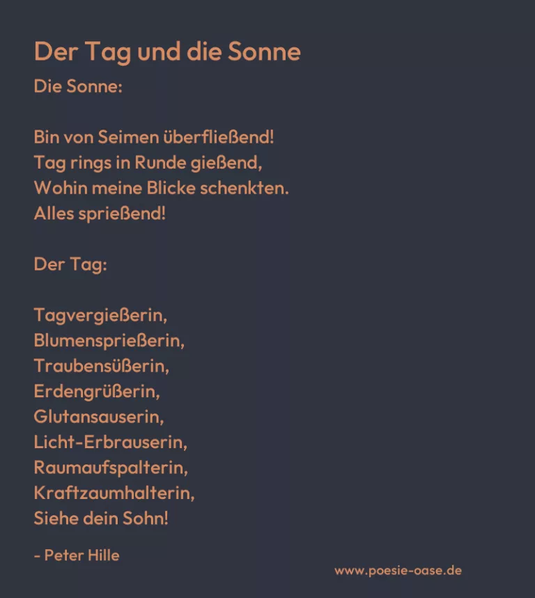 Der Tag und die Sonne
