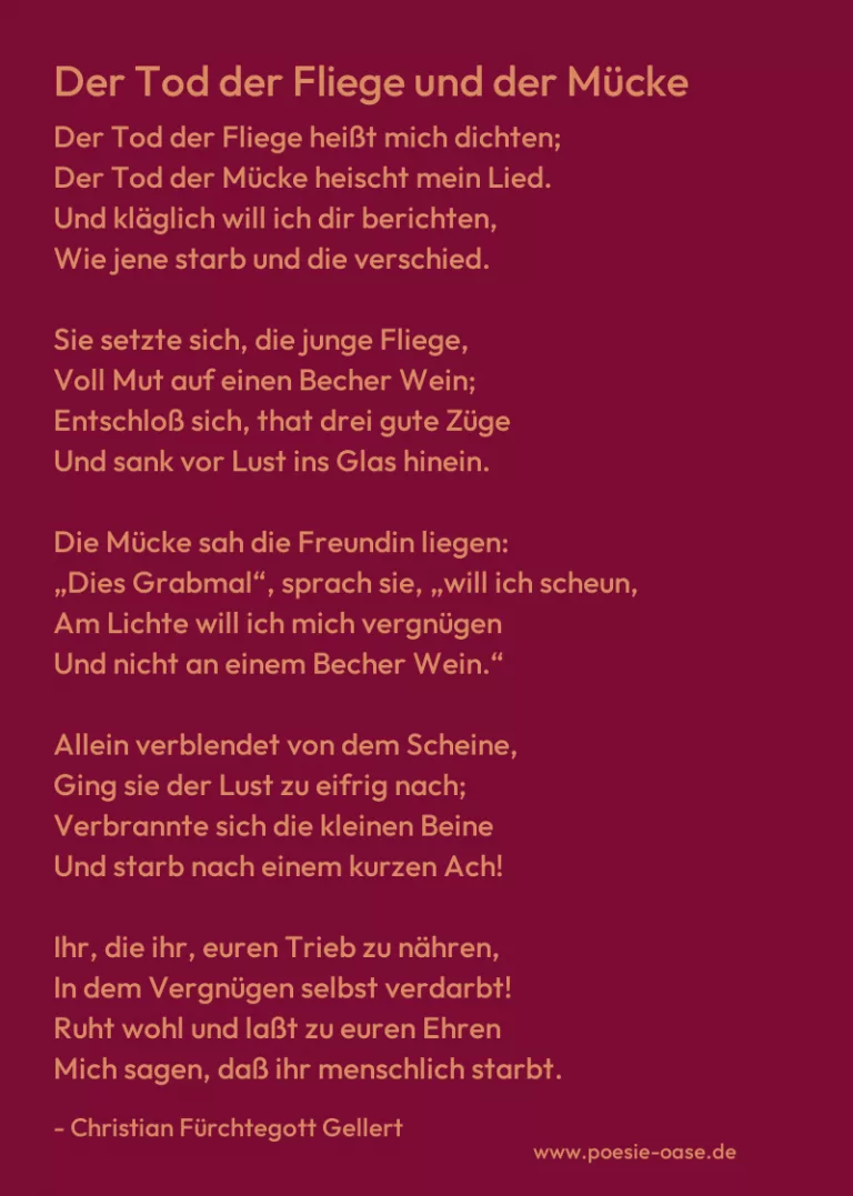 Der Tod der Fliege und der Mücke
