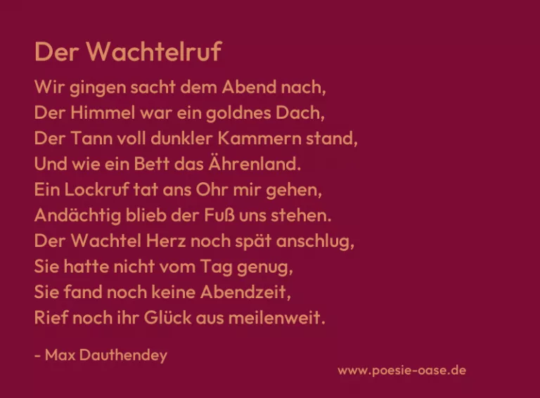 Der Wachtelruf