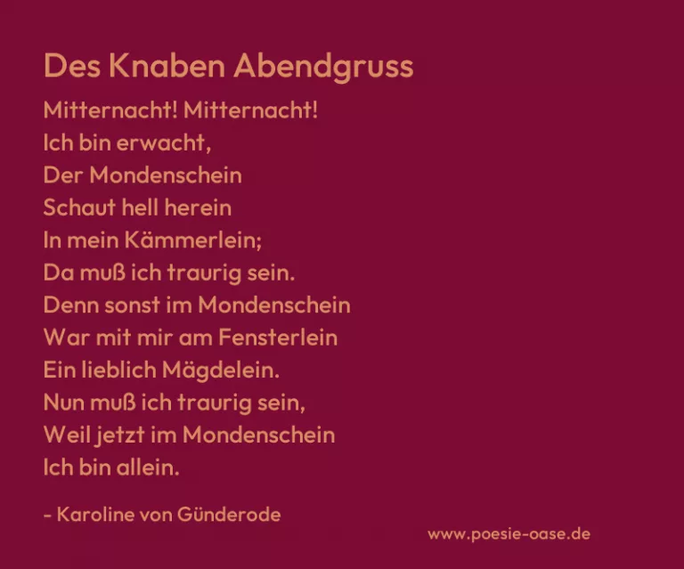 Des Knaben Abendgruss