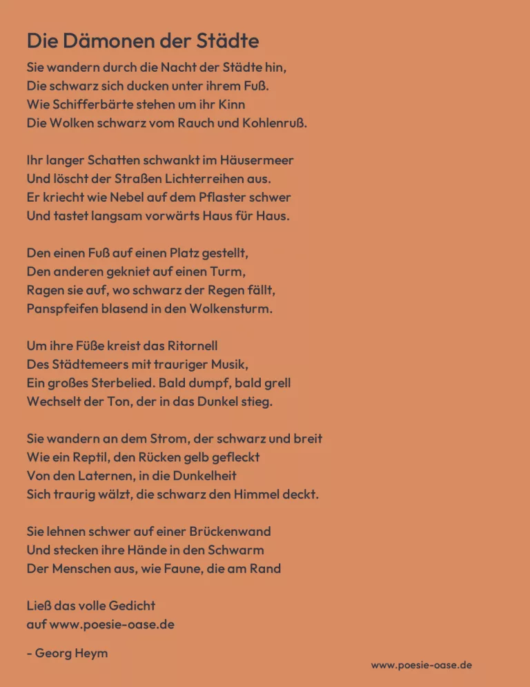 Die Dämonen der Städte
