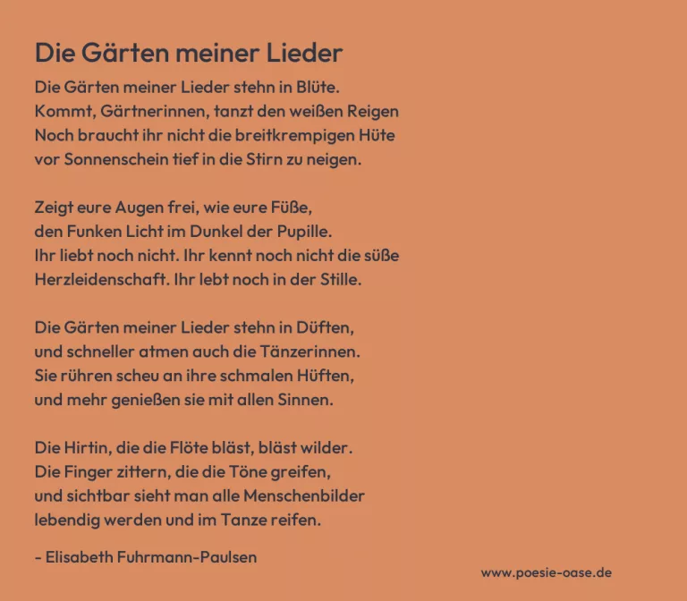 Die Gärten meiner Lieder