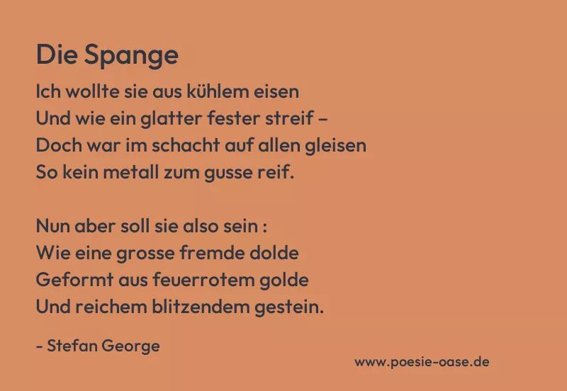 Gedicht: Die Spange von Stefan George