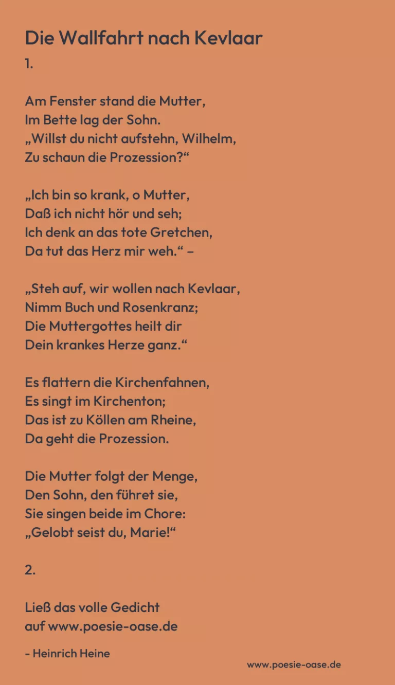 Die Wallfahrt nach Kevlaar