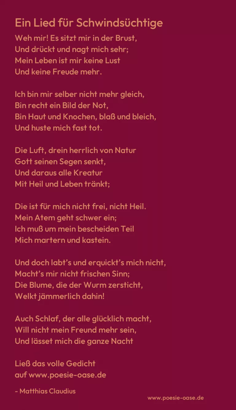 Ein Lied für Schwindsüchtige