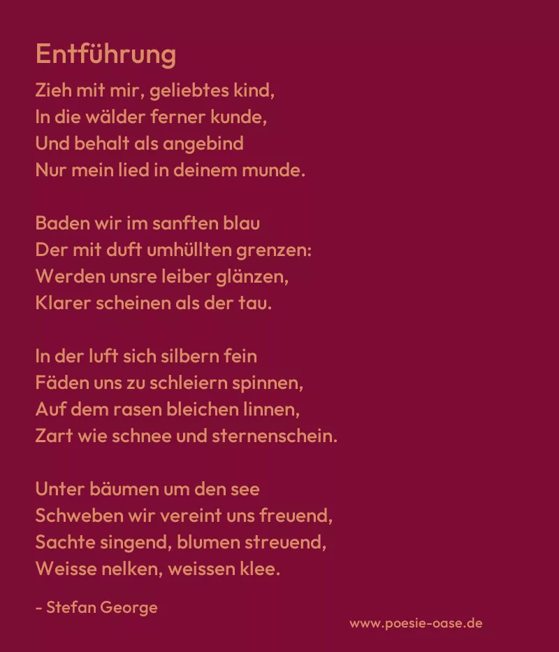 Gedicht: Entführung von Stefan George