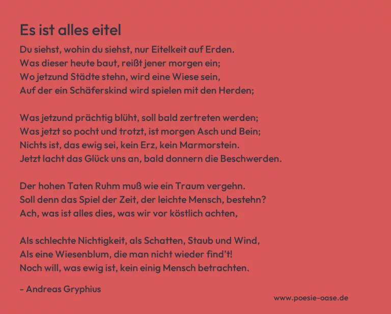 Es ist alles eitel