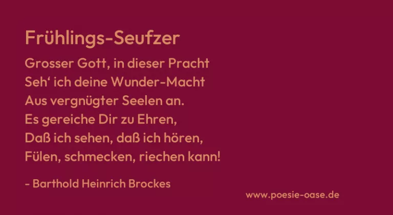 Frühlings-Seufzer