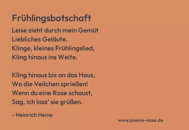 Gedicht: Frühlingsbotschaft von Heinrich Heine