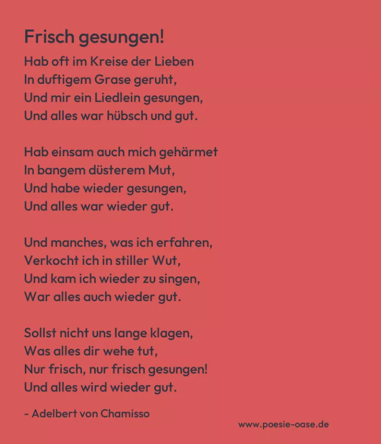 Frisch gesungen!