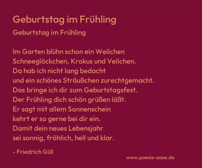 Geburtstag im Frühling