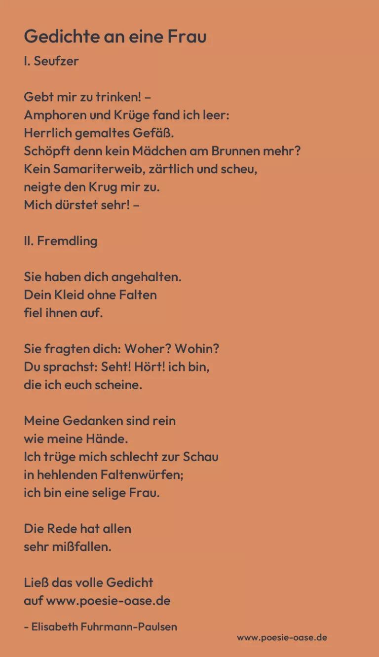 Gedichte an eine Frau