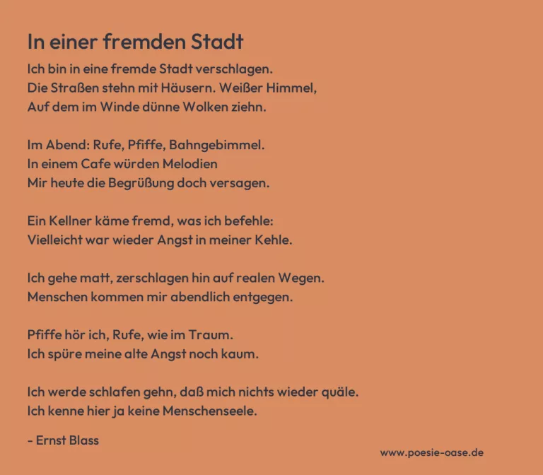 In einer fremden Stadt