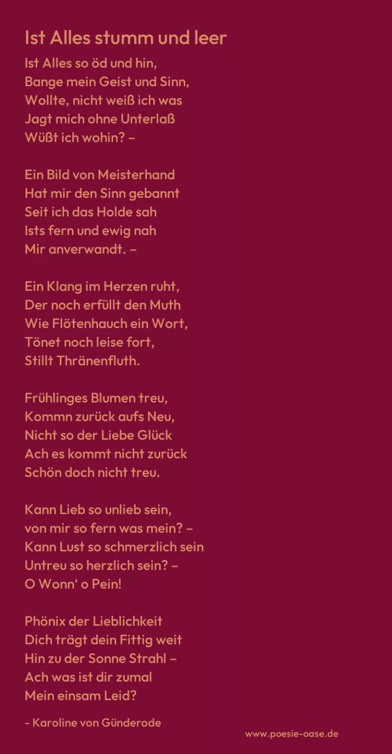 Ist Alles stumm und leer