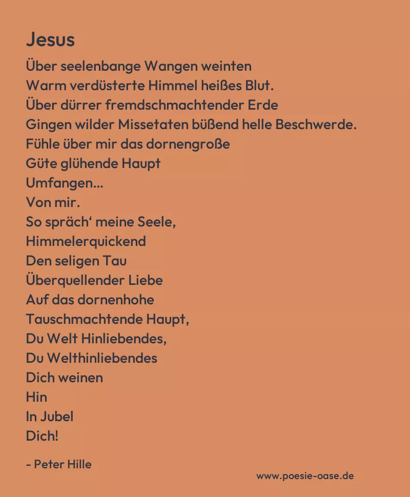 Gedicht: Jesus von Peter Hille