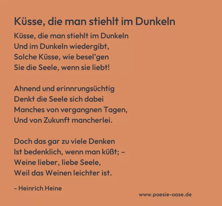 Küsse, die man stiehlt im Dunkeln