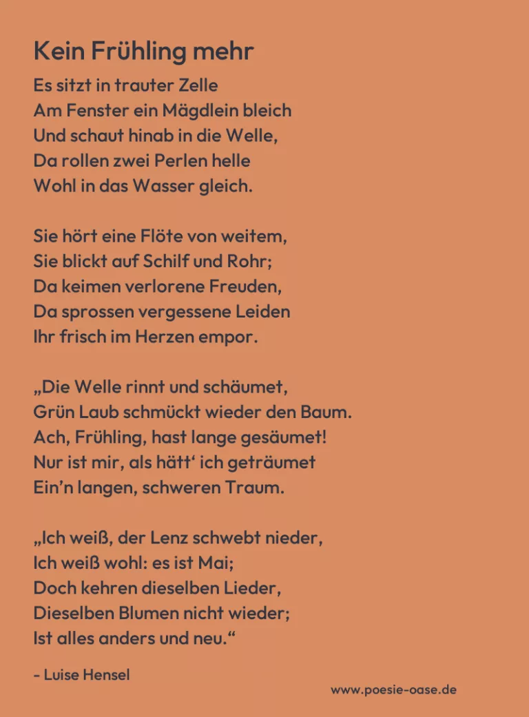 Kein Frühling mehr