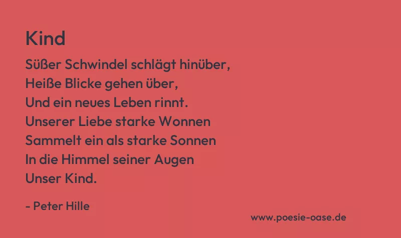 Gedicht: Kind von Peter Hille