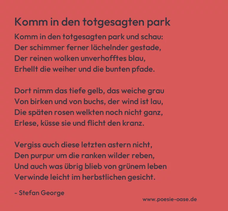 Komm in den totgesagten park