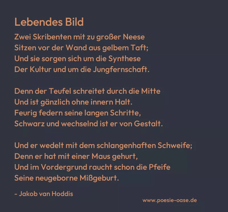 Gedicht: Lebendes Bild von Jakob van Hoddis