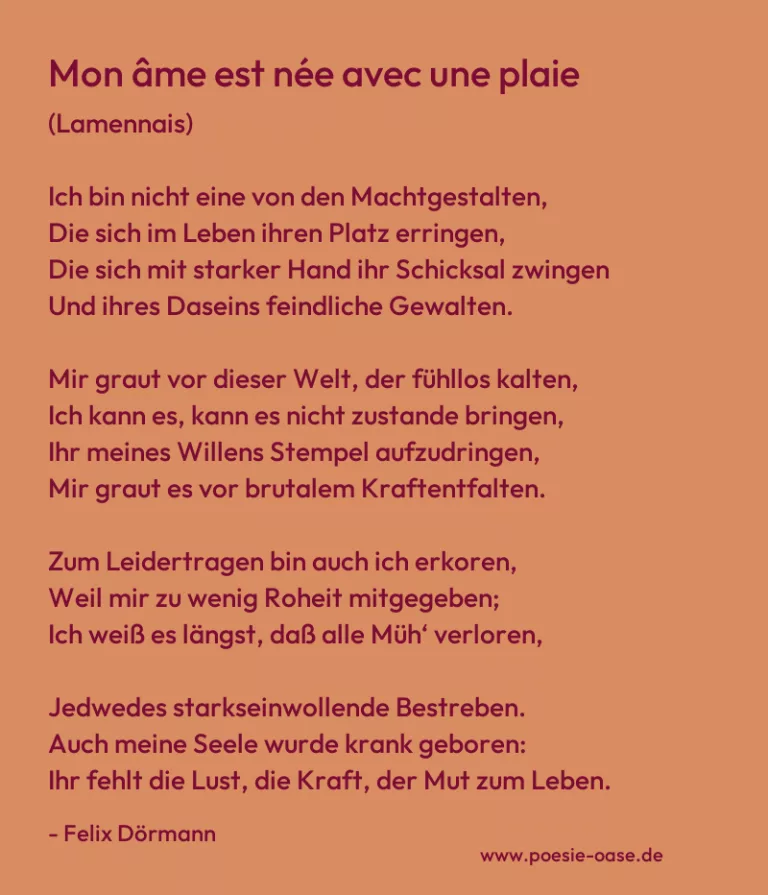 Mon âme est née avec une plaie