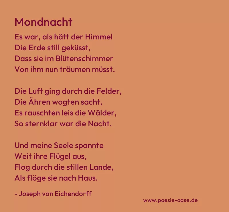 Gedicht: Mondnacht von Joseph von Eichendorff