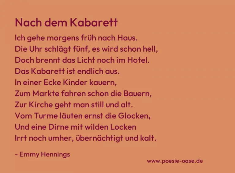 Nach dem Kabarett