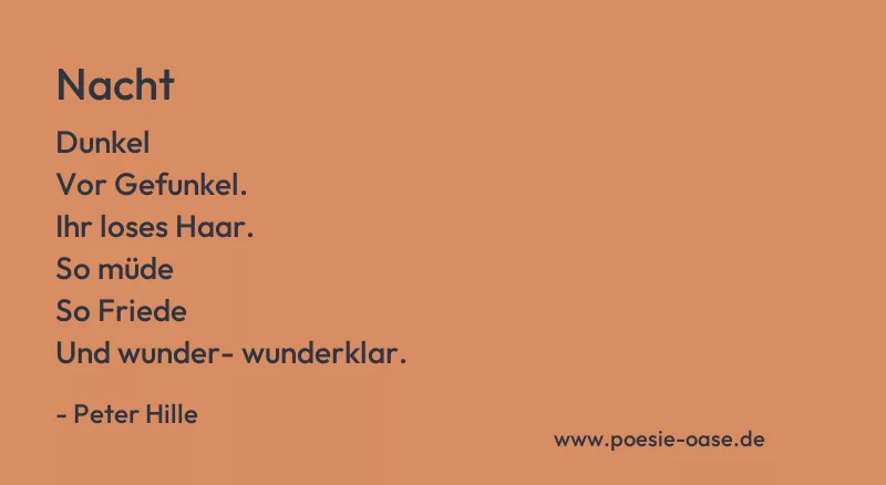 Gedicht: Nacht von Peter Hille