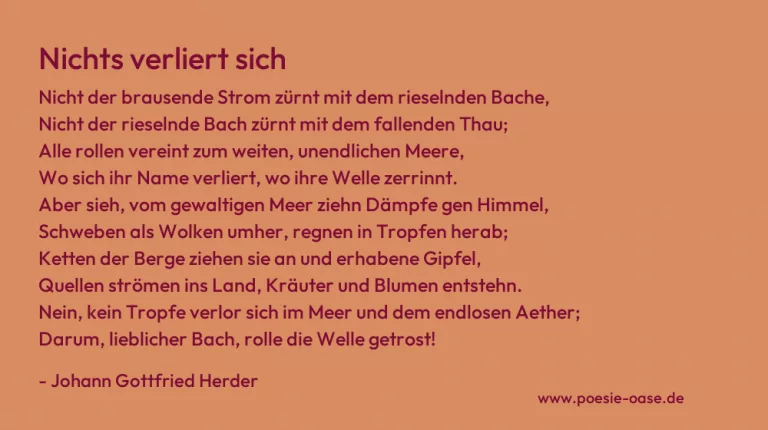 Nichts verliert sich