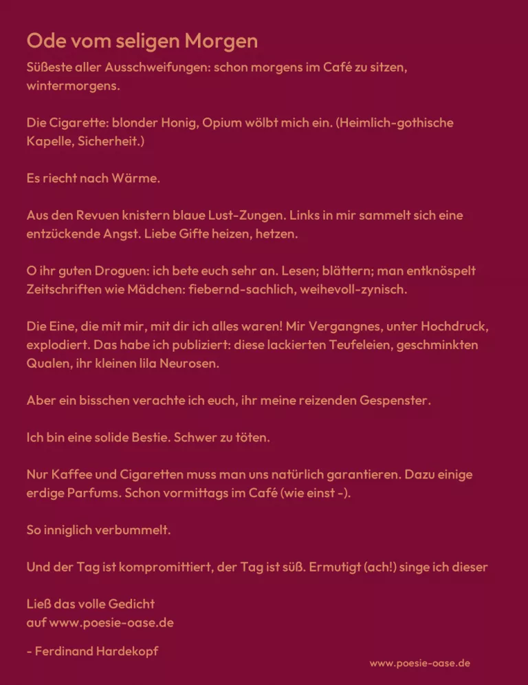 Ode vom seligen Morgen
