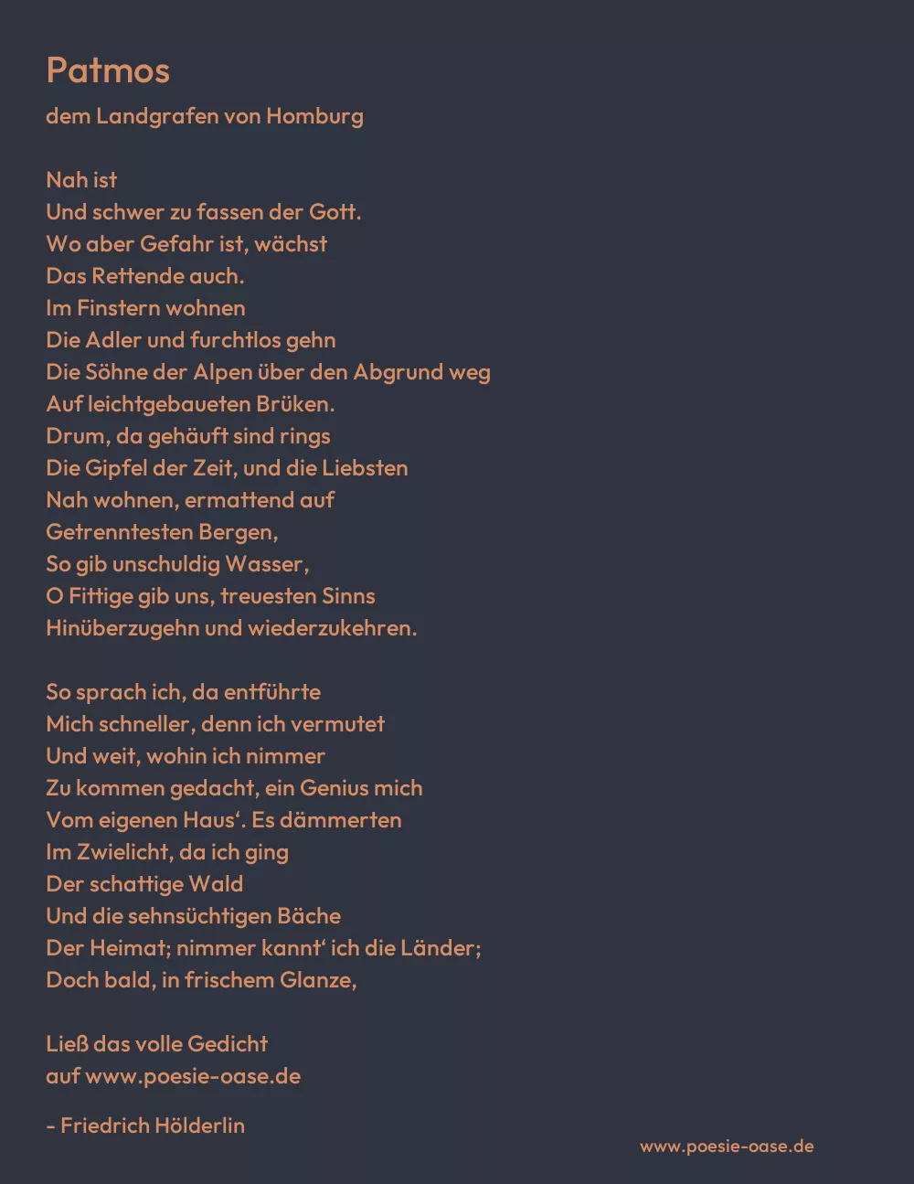 Gedicht: Patmos von Friedrich Hölderlin